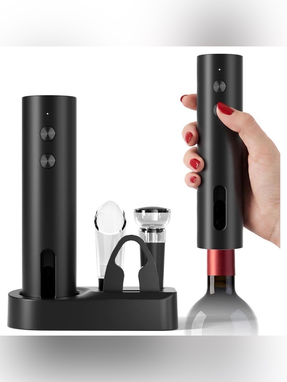 Rechargeable 5-in-1 Electric Wine Opener Set, Cordless Automatic Wine Bottle Ope